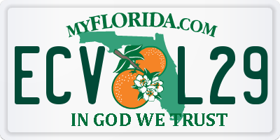 FL license plate ECVL29