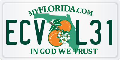 FL license plate ECVL31