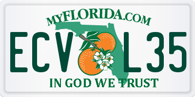 FL license plate ECVL35