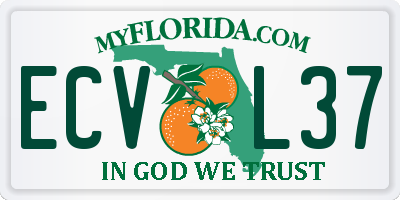 FL license plate ECVL37