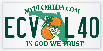 FL license plate ECVL40
