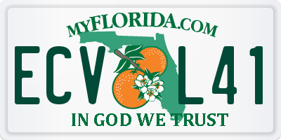 FL license plate ECVL41
