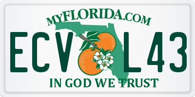 FL license plate ECVL43