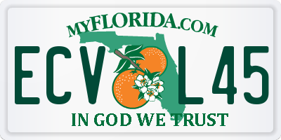 FL license plate ECVL45