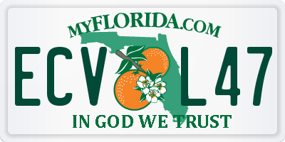 FL license plate ECVL47