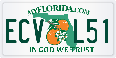 FL license plate ECVL51