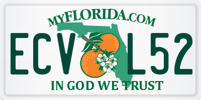 FL license plate ECVL52