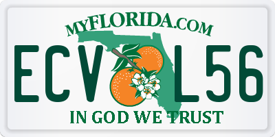 FL license plate ECVL56