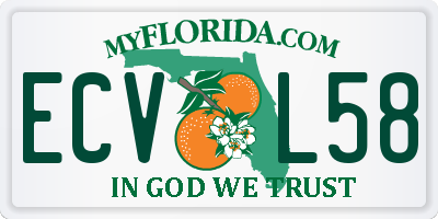 FL license plate ECVL58