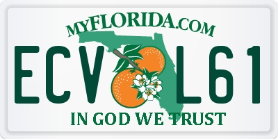 FL license plate ECVL61