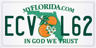 FL license plate ECVL62
