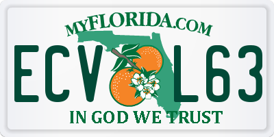 FL license plate ECVL63