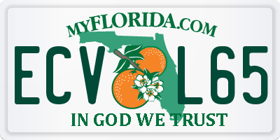 FL license plate ECVL65