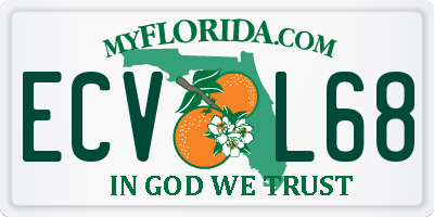 FL license plate ECVL68
