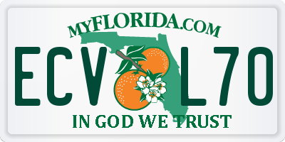 FL license plate ECVL70