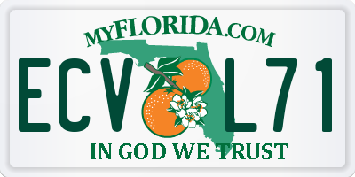 FL license plate ECVL71