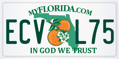 FL license plate ECVL75