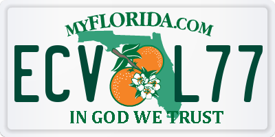 FL license plate ECVL77
