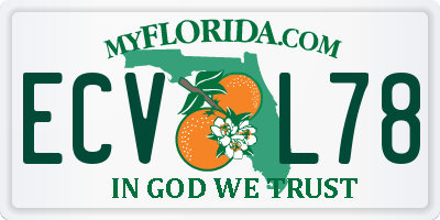 FL license plate ECVL78