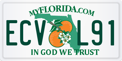 FL license plate ECVL91