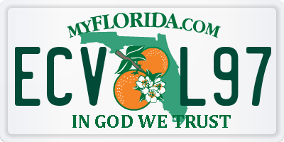 FL license plate ECVL97