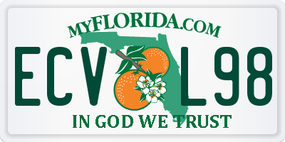 FL license plate ECVL98