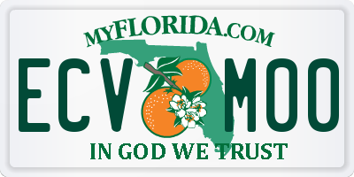 FL license plate ECVM00