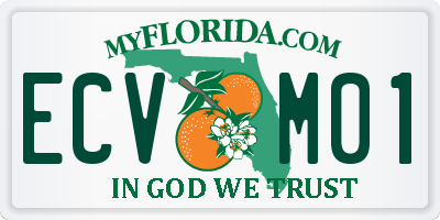 FL license plate ECVM01