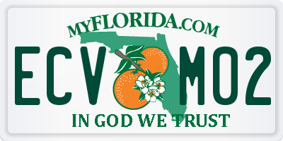 FL license plate ECVM02