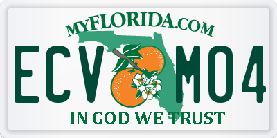 FL license plate ECVM04