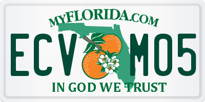 FL license plate ECVM05
