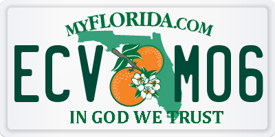 FL license plate ECVM06