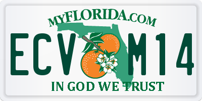 FL license plate ECVM14
