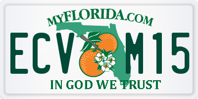 FL license plate ECVM15