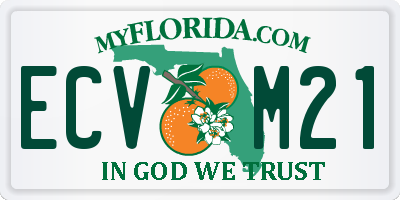 FL license plate ECVM21