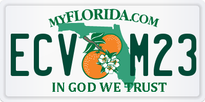 FL license plate ECVM23