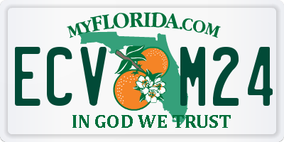 FL license plate ECVM24