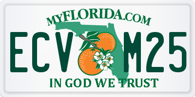 FL license plate ECVM25