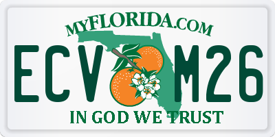 FL license plate ECVM26