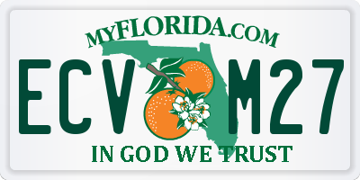 FL license plate ECVM27