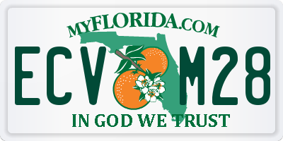 FL license plate ECVM28