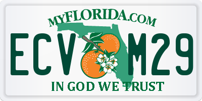 FL license plate ECVM29