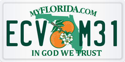FL license plate ECVM31
