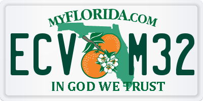 FL license plate ECVM32