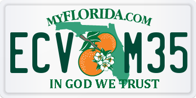 FL license plate ECVM35