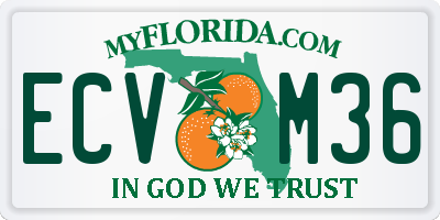 FL license plate ECVM36