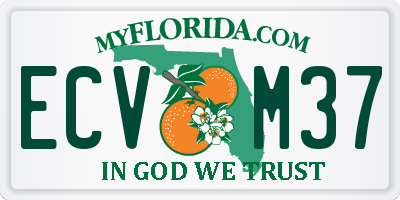FL license plate ECVM37