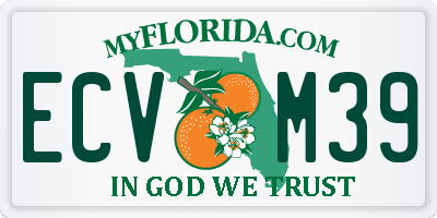FL license plate ECVM39