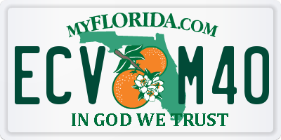 FL license plate ECVM40