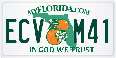 FL license plate ECVM41